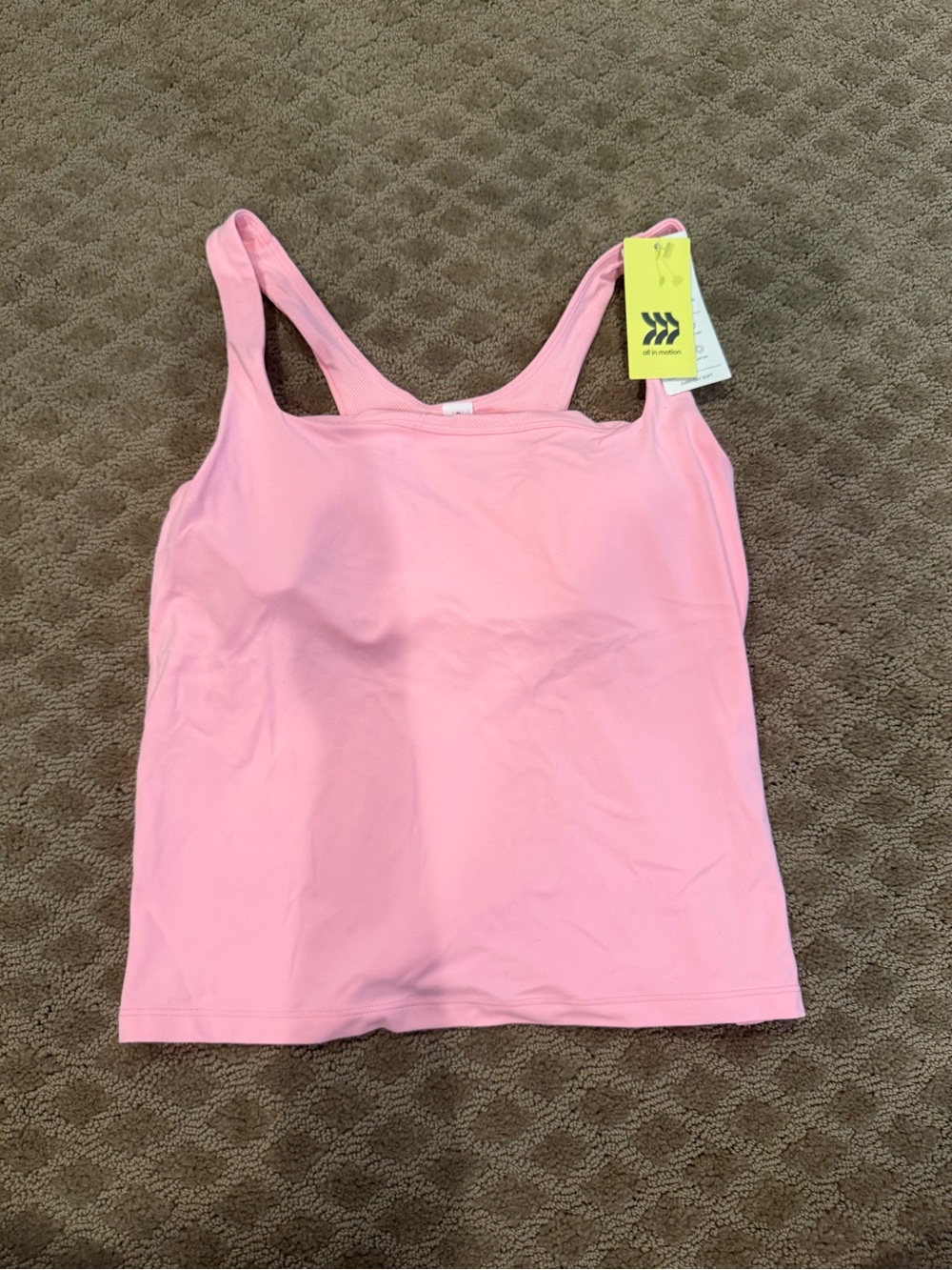 All in Motion Light Pink Built-in-Bra Tank Top